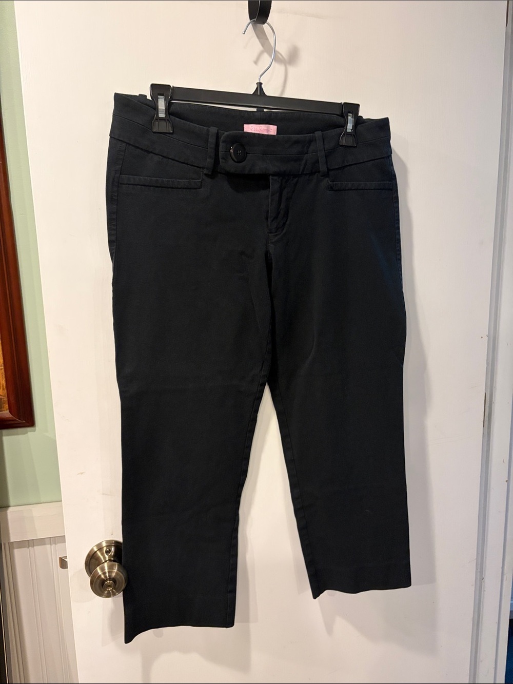 Lilly Pulitzer size 8 Black Women's Cropped Ponte Pants
